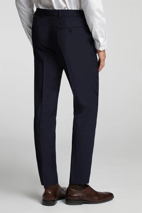 PREMIUM NAVY PANAMA SLIM SUIT TRS